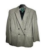 Ralph Lauren Women’s Herringbone Blazer Wool Silk Lined Career Suit Jack... - $86.06 CAD