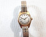 Vintage Timex Electric Watch Gold Tone Round stretch Automatic For repai... - $10.00