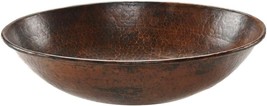 The Oval Wire Rimmed Vessel Hammered Copper Sink From Premier Copper Pro... - $295.99