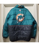 Vintage Rare Reebok NFL Miami Dolphins Embroidered Zip Up Jacket Mens 2XL - $216.81