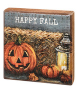 &quot;Happy Fall&quot; Autumn Block Sign - £6.61 GBP