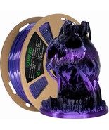 PLA Filament 1.75mm, 3D Printer Filament Silk Black Purple Color, 0.02mm... - £35.13 GBP
