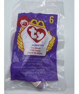 McDonald&#39;s 1993 Tag Ty Teenie Beanie Baby Happy The Hippo  1998 #6 Error #2 - £3.51 GBP