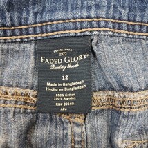 Faded Glory FL39101BD Women's Blue Cotton Denim Skirt Size 12 Waist 32" image 3