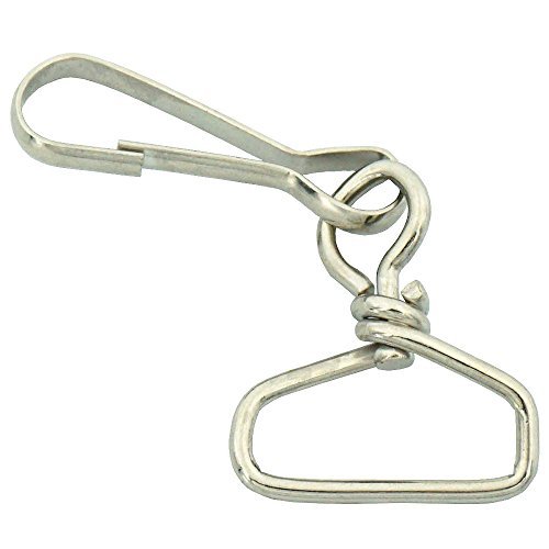 Bluemoona 20 PCS - 1" 25mm Swivel Square Top Snap Hook Spring Clip Lanyard Hooks