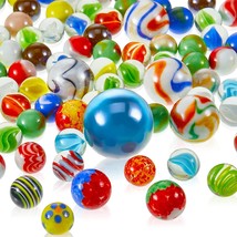 100 Pieces Colorful Glass Marbles Set, Cat Eye Marbles Games, Marbles For Kids,  - £22.13 GBP