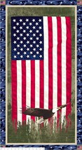 24.5&quot; X 44&quot; Panel American Flag We the People Constitution Cotton Fabric D303.32 - £8.04 GBP