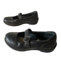 Born Mary Jane Flat Womens 7.5 Black Leather Shoe Comfy Casual Retro - £22.63 GBP