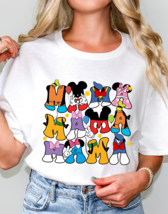 Mama Disney Mickey Minnie Graphic Tee T-Shirt for Women Moms Family Vacation - £18.21 GBP