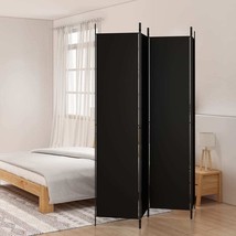 4-Panel Room Divider Black 78.7&quot;x86.6&quot; Fabric - $122.75
