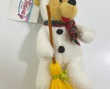 Disney Store Mini Bean Bag Snowman Winnie the Pooh 8&quot; Christmas - New Wi... - $9.89