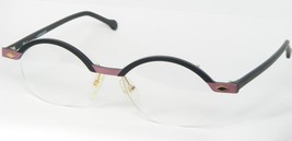 Vintage Milli B. Par Mikado 052 Noir / Lilas Unique Rare Lunettes 56mm Allemagne - $85.99