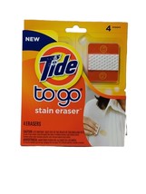 Tide To Go Stain Eraser Pads 4 Count Spot Remover Portable Travel Sz DIS... - $198.74 MXN