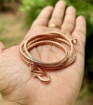 11 inch Pure Copper Hollow Foxtail Chain Anklet, Healing Copper Jewelry - $17.64