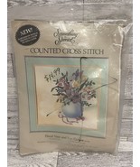 Vintage Something Special Cross Stitch Kit Floral Vase And Fan Picture #... - $8.90