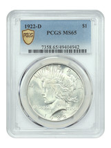 1922-D $1 PCGS MS65 - $585.64