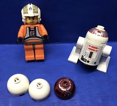 Lego Star Wars Minifigure Rebel Pilot w/ Helmet And Droid (lot #137) - £10.97 GBP