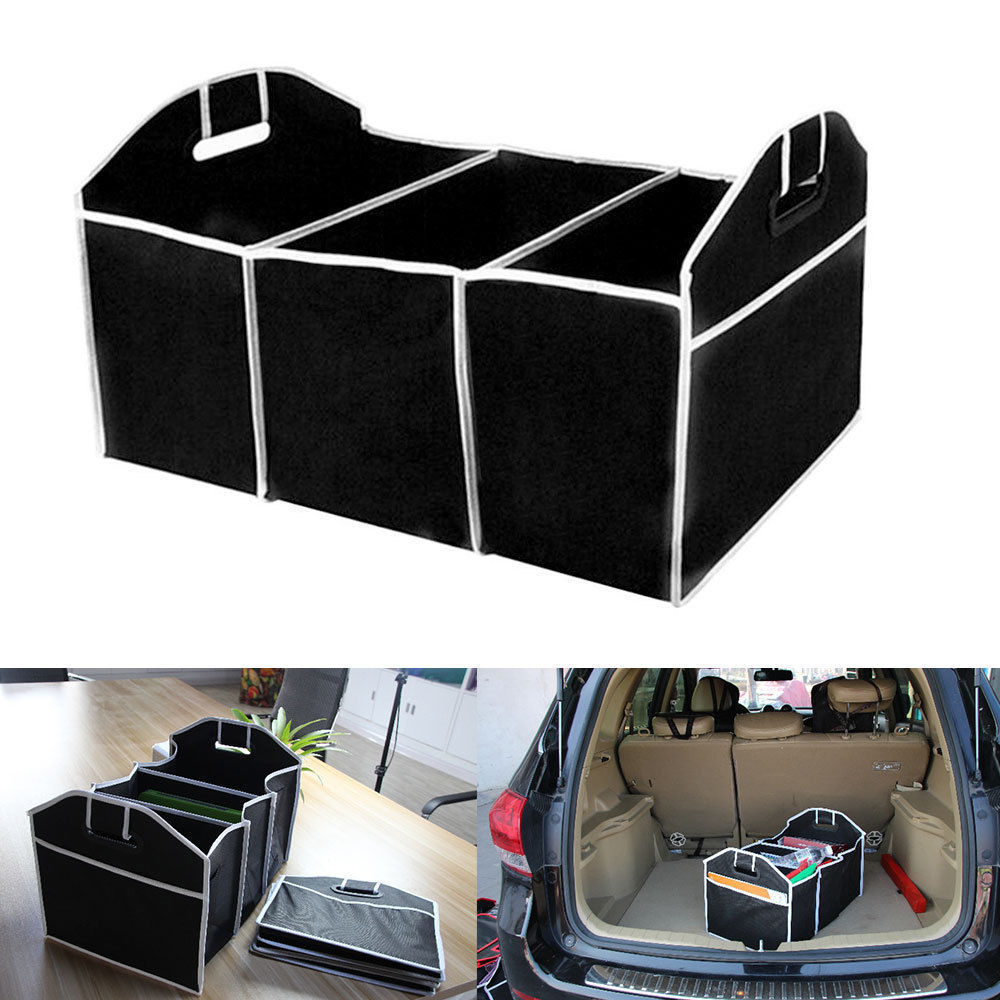 Extra Large Car Auto Trunk Organizer with 3 Compartments Portable Foldin... - $13.95