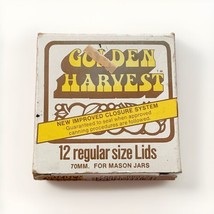 GOLDEN HARVEST Regular Size Lids 12 ct 70MM Mason Jar Canning Vintage Ol... - $7.00