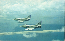 Vtg Postcard Airplane A4D Skyhawks, U.S. Navy&#39;s Smallest Bomber, Atomic Bomb - £5.12 GBP