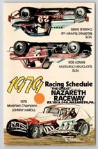 Nazareth Raceway Speedway PA 1979 Racing Schedule Postcard X27 - $8.95
