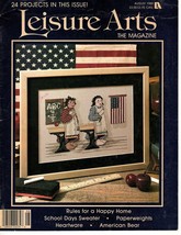 Leisure Arts August 1989 Magazine Cross Stitch, Crochet, Knit, Craft Americana - $7.52