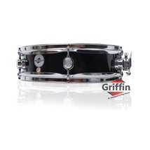 Piccolo Snare Drum 13&quot; x 3.5&quot; by GRIFFIN - 100% Poplar Wood Shell with Black PVC - £35.88 GBP