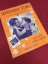 1938 &quot;September Song&quot; Original Sheet Music Walter Huston Knickerbocker Holiday - £10.24 GBP