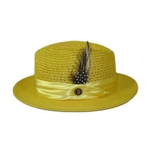 Men's Summer Spring Braid Straw Hat BRUNO CAPELO JULIAN JU928 Yellow image 3