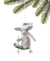 Holiday Lane Cozy Christmas Gray Skiing Mouse Ornament C210331 - £11.24 GBP
