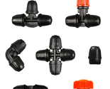 Drip Irrigation Fittings Kit for 1/4 Inch Tubing, 55 Pcs 1/4&quot; Drip Line ... - $19.36