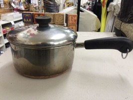 Vintage Revere Ware 1801 2 qt copper bottom sauce pan NICE  - £19.07 GBP