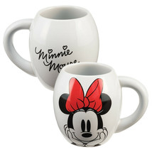 Walt Disney Classic Minnie Mouse 18 oz White Oval Ceramic Mug NEW UNUSED - £9.36 GBP