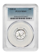 1945-D 10C PCGS MS65 - $50.93