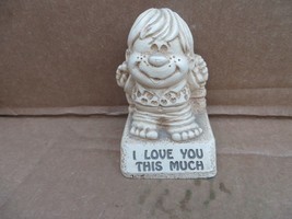 Vintage 1970&#39;s Cm Paula Co Figure i love you this much freckle face - £11.15 GBP