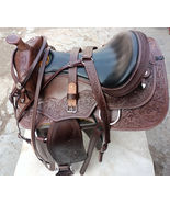 Western Horse Trail Pleasure Saddle leather Horse Saddle 12" to 18" Handmade - $395.01 - $524.70