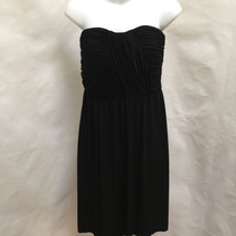 Donna Morgan 6 Dress Black Strapless Ruched Pleated Sweetheart Neckline - £20.35 GBP