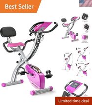 Folding Exercise Bike Portable Upright Adjustable Backrest Cycling Recum... - $228.61