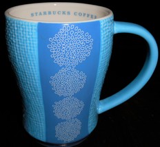 2007 Starbucks BLUE/WHITE DESIGN 12 oz HANDLED MUG - $17.81