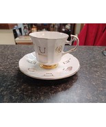 Vintage Red Rose Tea Cup &amp; Saucer Set &quot;Cup of Fortune&quot; #3 Taylor &amp; Kent ... - $27.83 CAD
