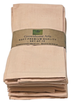 Grownhome Arts Dinner Napkin Set (12) Soft Premium 18" x 18" Peach Cotto... - $24.75