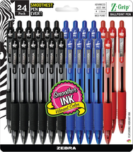 Z-Grip Retractable Ballpoint Pen, Medium Point, 1.Mm, Assorted Business Colors,  - £14.37 GBP