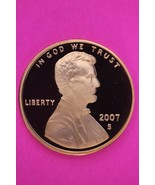 Gem Proof 2007 S Ultra Deep Cameo Lincoln Memorial Cent Same Coin In Pic... - $13.65 CAD