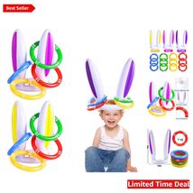 3 Pack Inflatable Easter Bunny Ring Toss Game - Family Fun with 12 Rings - $35.59