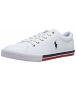 Polo Ralph Lauren Kids Boys White Red Blue Edmund Sneakers Sz 1 M US 8773-3 - $48.33 CAD