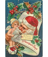 Embossed DB Christmas J401 Merry Christmas Santa Presents Art Deco 1906 ... - £5.62 GBP