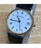 VTG Bradley Unisex Dual Tone Roman Leather Analog Quartz Watch~For Parts... - $29.96 CAD