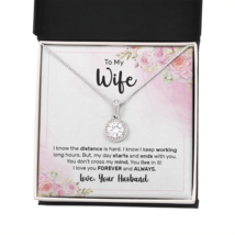 To My Wife I Know The Distance is Hard Eternal Union Necklace - £40.95 GBP+