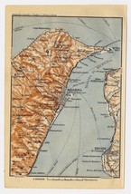 1911 Original Antique Map Of Strait Of Messina Reggio / Sicily / Italy - £16.17 GBP