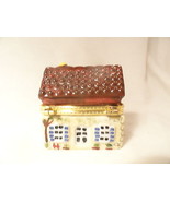 Thatched Roof House Tricket Box China Unsigned - £11.76 GBP